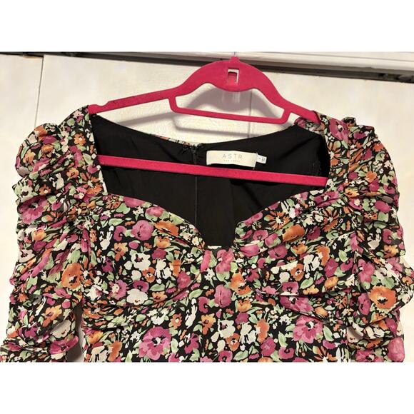 ASTR The Label NWT Jadine Dress Fuchsia Rust Multi Size S - Picture 5 of 7